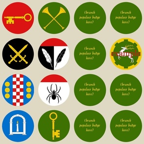 customizable SCA branch badges set