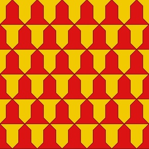 vairy, gules and or (red and yellow)