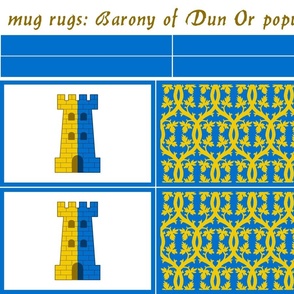 mug rugs: Barony of Dun Or (SCA)