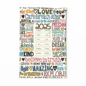 2024 believe in truth calendar tea towel