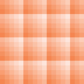 Orange checks, 5 inch repeat ,gradient, light to dark