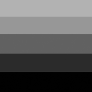 Ombre - black to gray - 6 -7 inch stripe