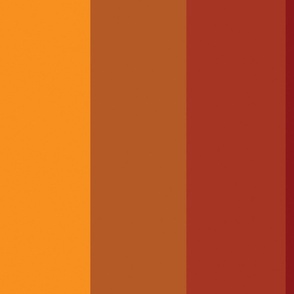 Ombre - Autumn - wide stripe orange, rust, cinnamon, brown, gold