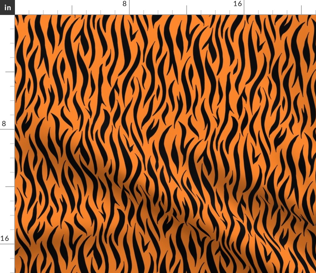 Tiger stripes in orange and black animal print