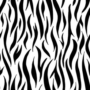 Zebra stripes black on white animal print