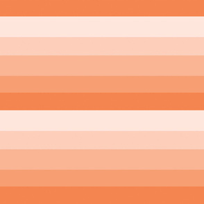 Ombre - orange 1.5 to 2  inch stripe