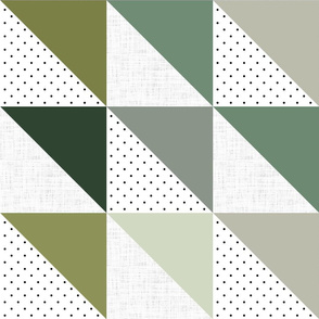 half square triangle wholecloth: green gables