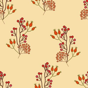 Red fall berries repeat pattern