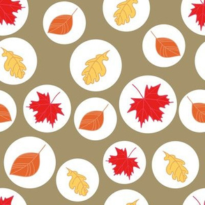Fun geometric autumn leaves pattern