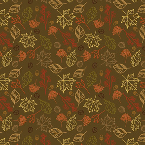 Autumn themed repeat pattern