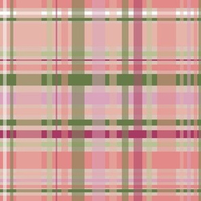 Plaid pattern in soft spring colours