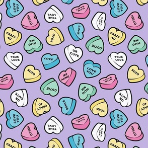 valentine's hearts - candy pastels - purple - LAD20