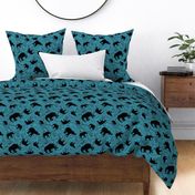 Paisley Elephants turquoise medium