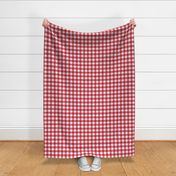 red and white woven check