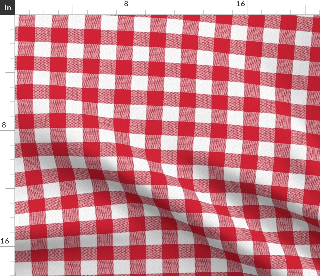 red and white woven check