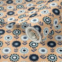 Sand and Slate Dandelions Calico by Cheerful Madness!!