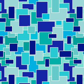 Geometric Blues (Mondrian Style shapes)