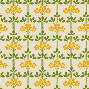 stenciled flowers 156, yellow