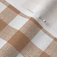 light brown and white woven check