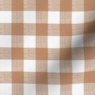 light brown and white woven check