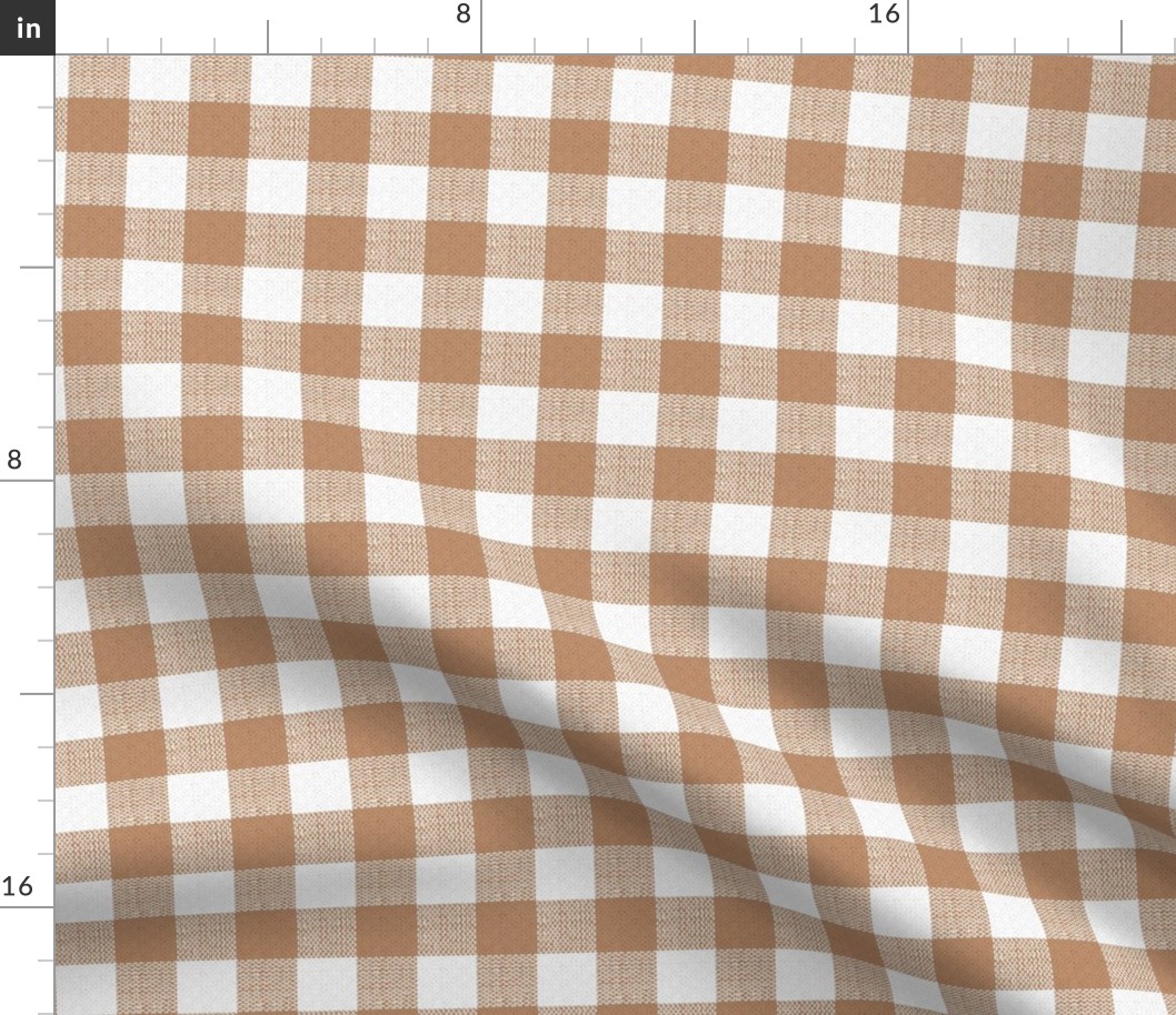 light brown and white woven check