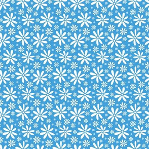 Calypso floral light blue midi