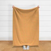 orange and cream woven check