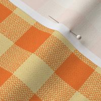 orange and cream woven check