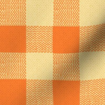 jumbo orange and cream woven check