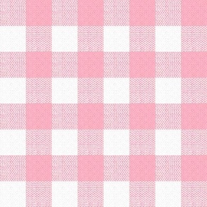 light pink and white woven check