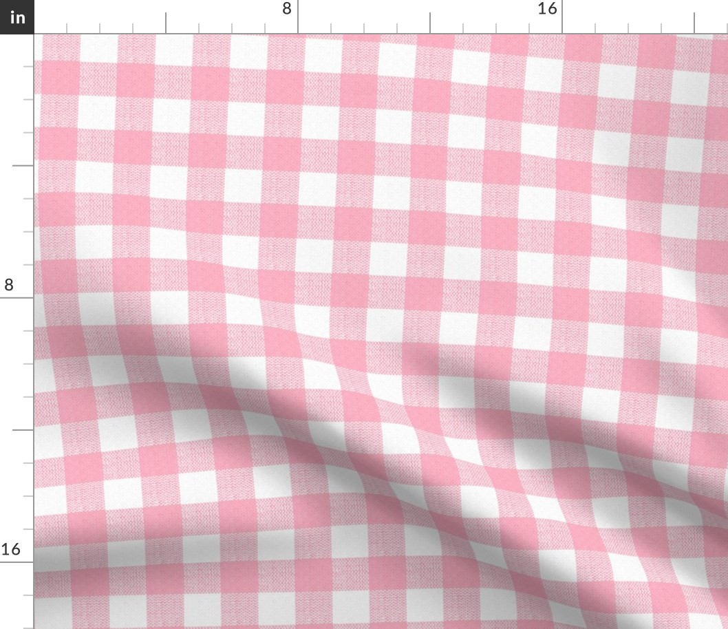 light pink and white woven check