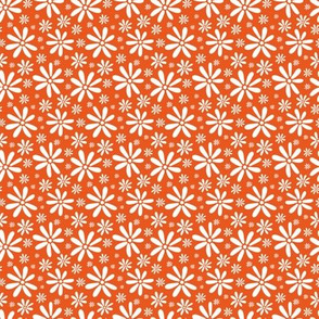 Calypso floral orange midi