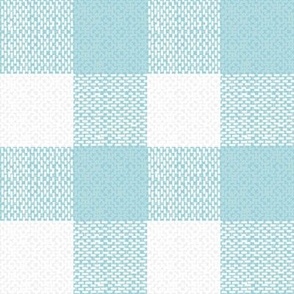 jumbo light blue and white woven check