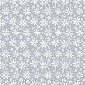 Calypso floral white and grey midi