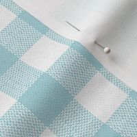 light blue and white woven check