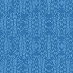 Sacred Geometry in River Blue