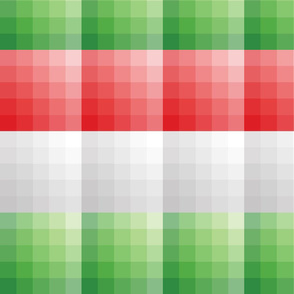 Red, White, Green ombre color blocks, holiday, Christmas