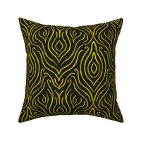 Gold feather damask