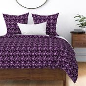 Violet purple teeny scale white modern circles