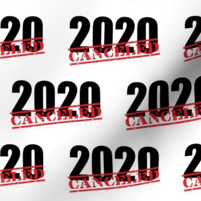 2020 Canceled on White