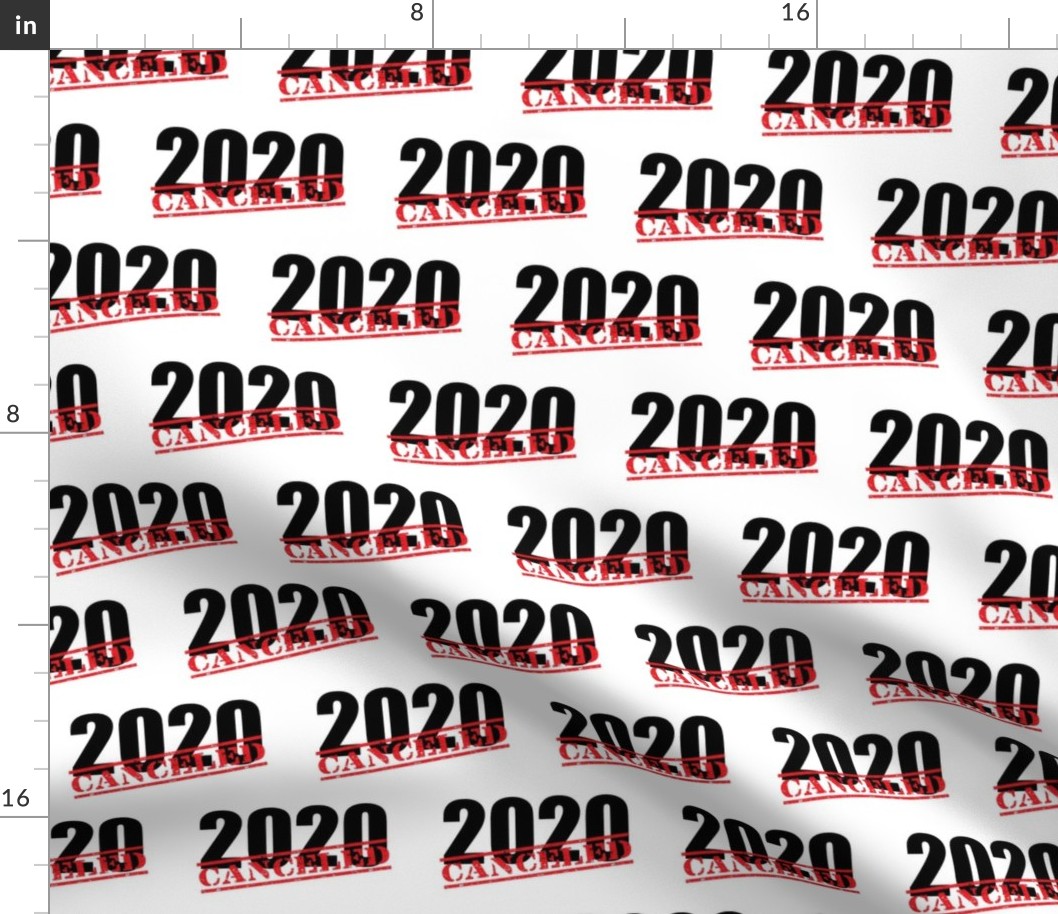 2020 Canceled on White