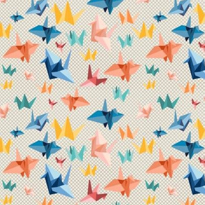 Flying paper cranes