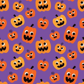 Halloween Pumpkins Purple