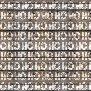 Ho Ho Ho on Dark Wooden background - medium scale 