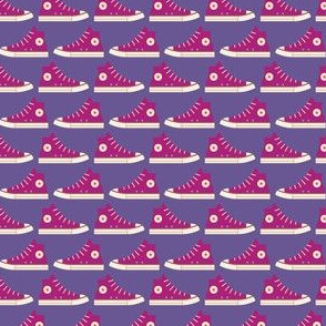 Purple High Tops - Tiny Fabric, 8" Wallpaper