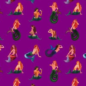 Small Mermaids on Purple