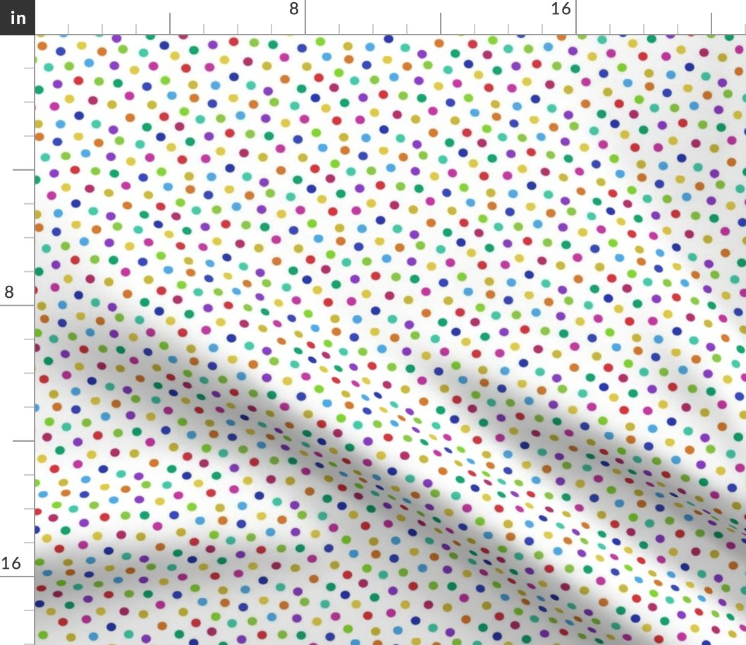 tiny rainbow confetti dots