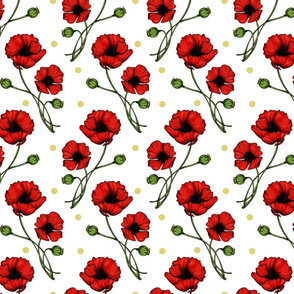 Poppies large scale