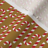 Christmas candy cane brown horizontal