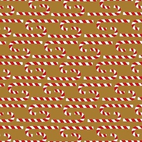 Christmas candy cane brown horizontal